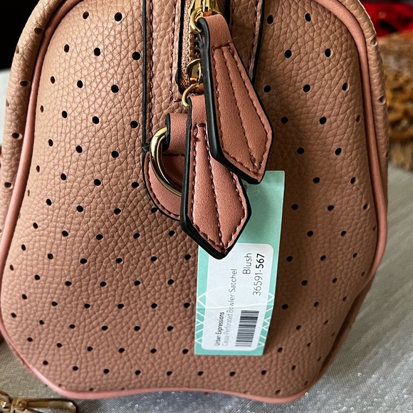 Urban Expressions Cassia Perforated Bowler Satchel - Picture 12 of 12